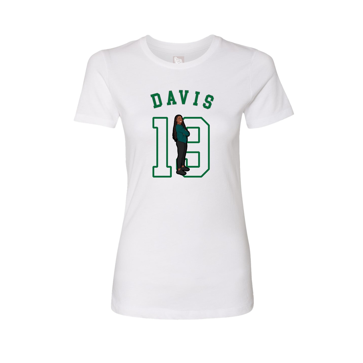 Fitted Women's Tee — Shirsey Arch in White