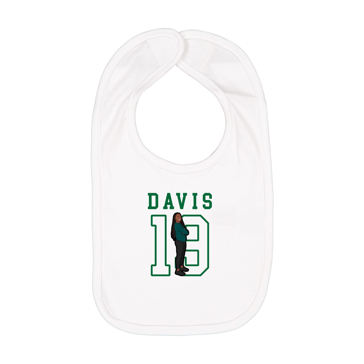 Infant Bib — Shirsey in White