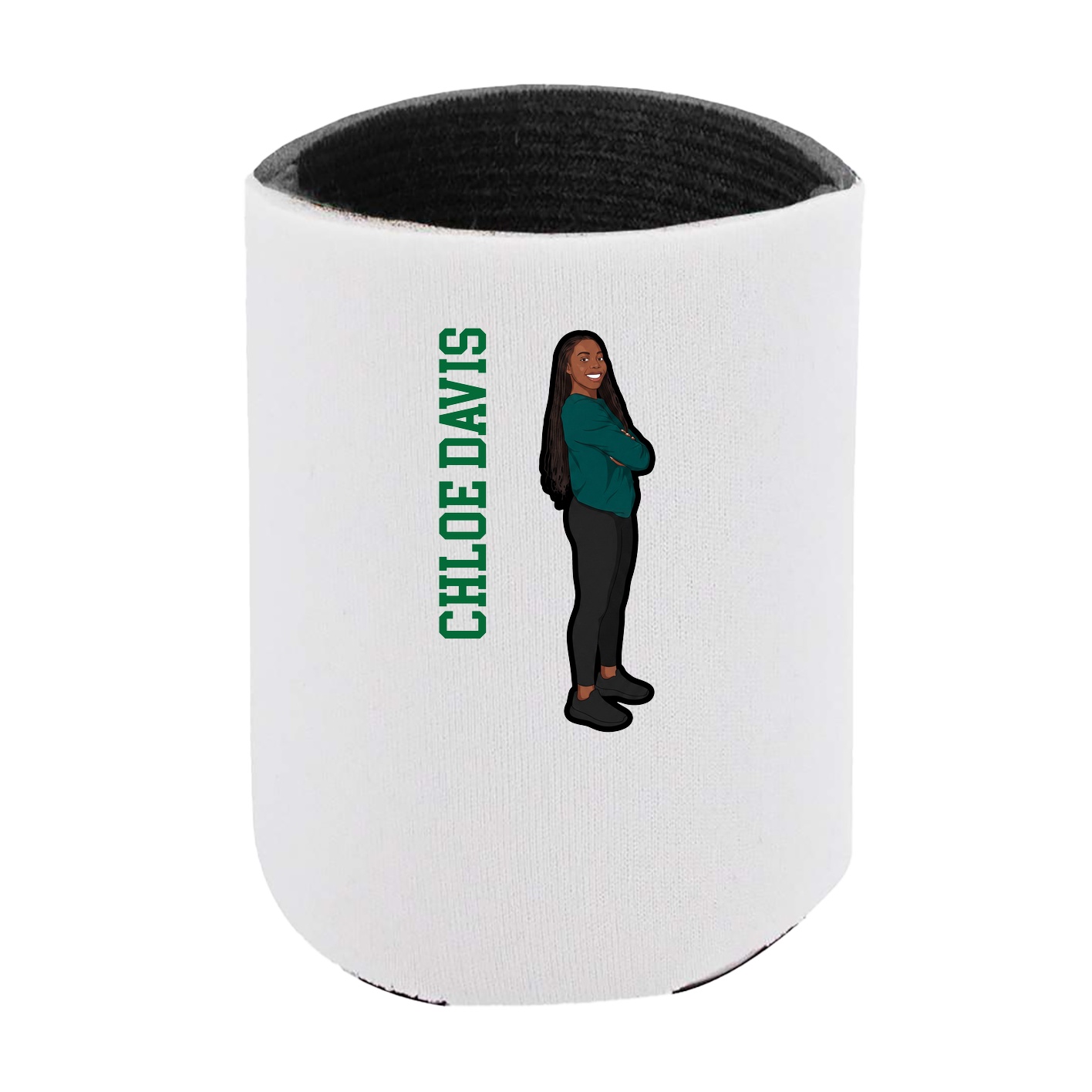 Can Holder — Name Vertical in White
