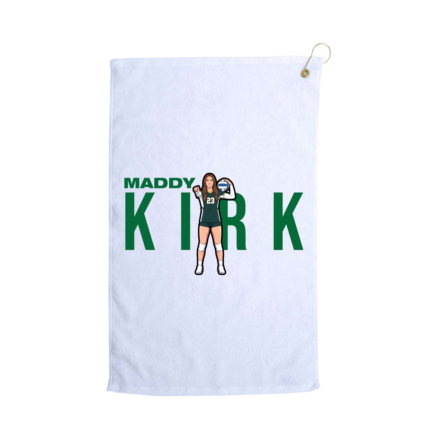 Golf Towel — Player Name in White