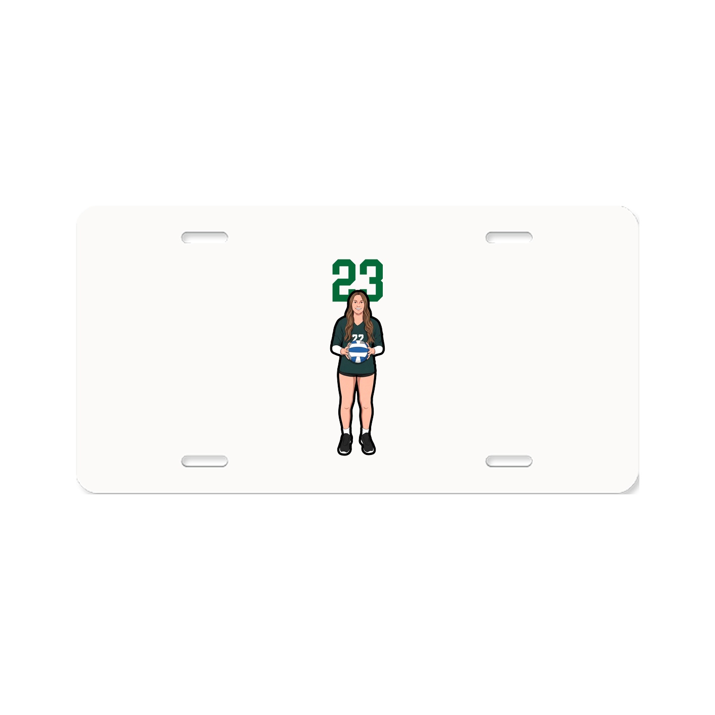 License Plate — Number Top in Classic