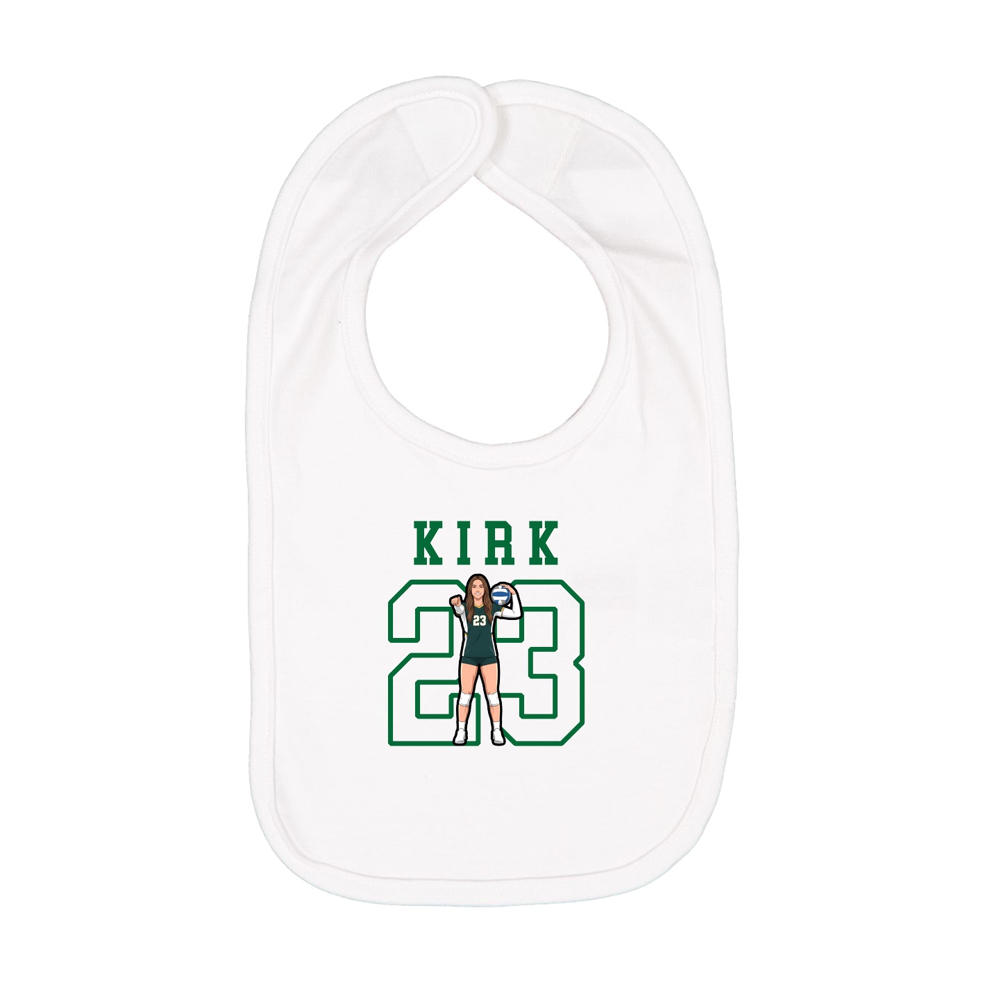 Infant Bib — Shirsey in White