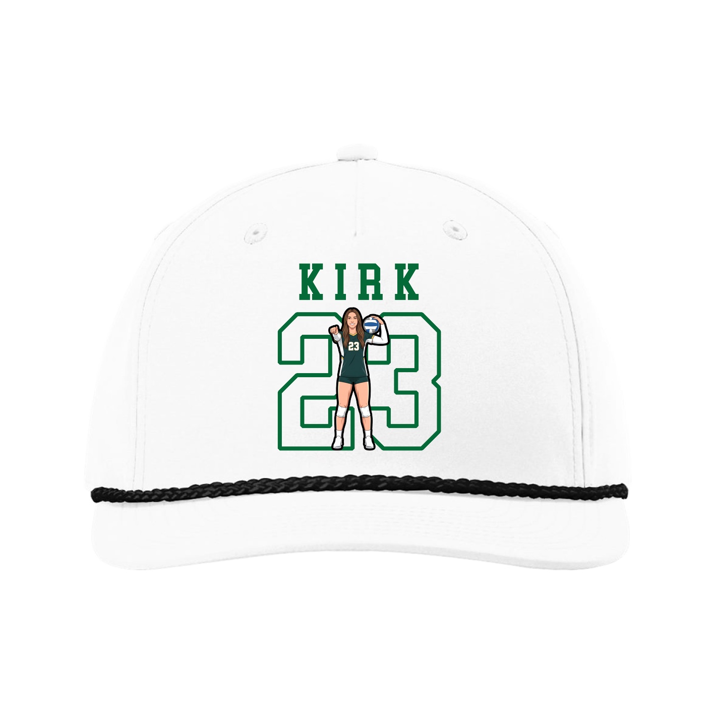 Five-Panel Classic Rope Cap — Shirsey in White
