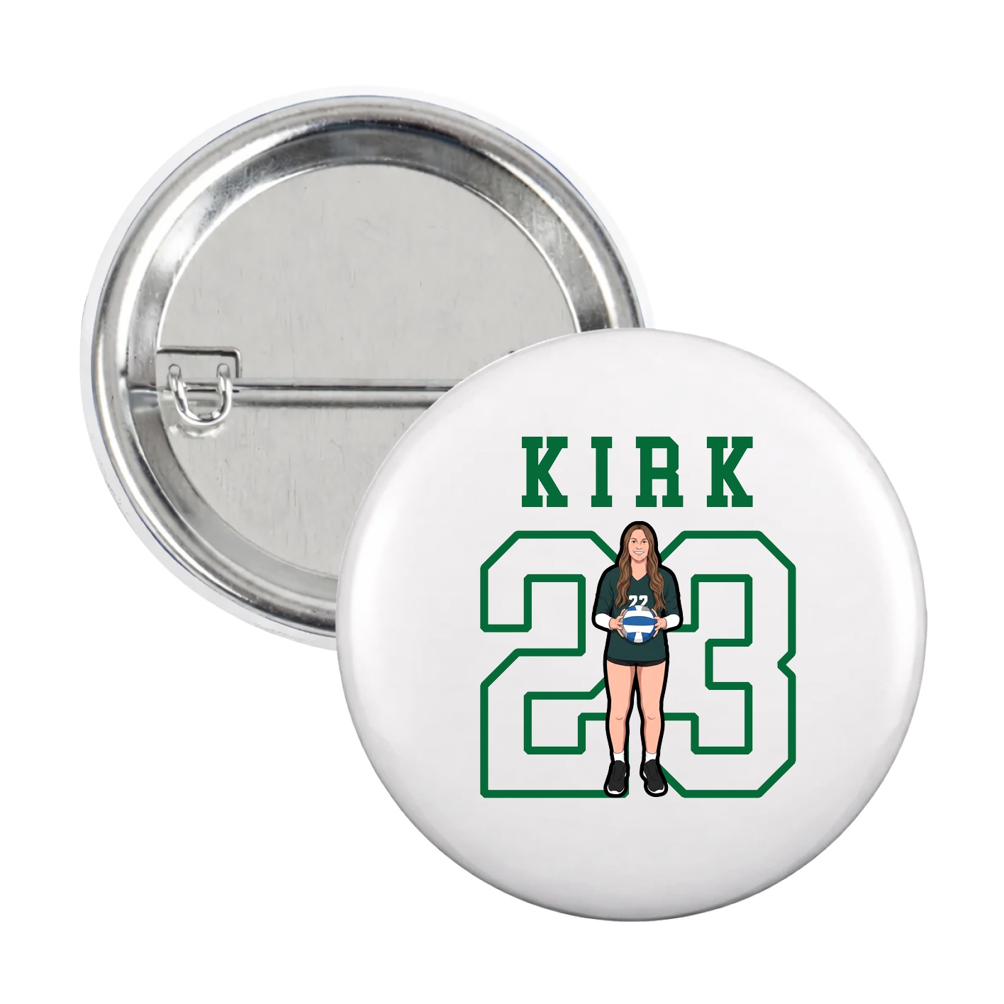 Game Day Button — Shirsey in White