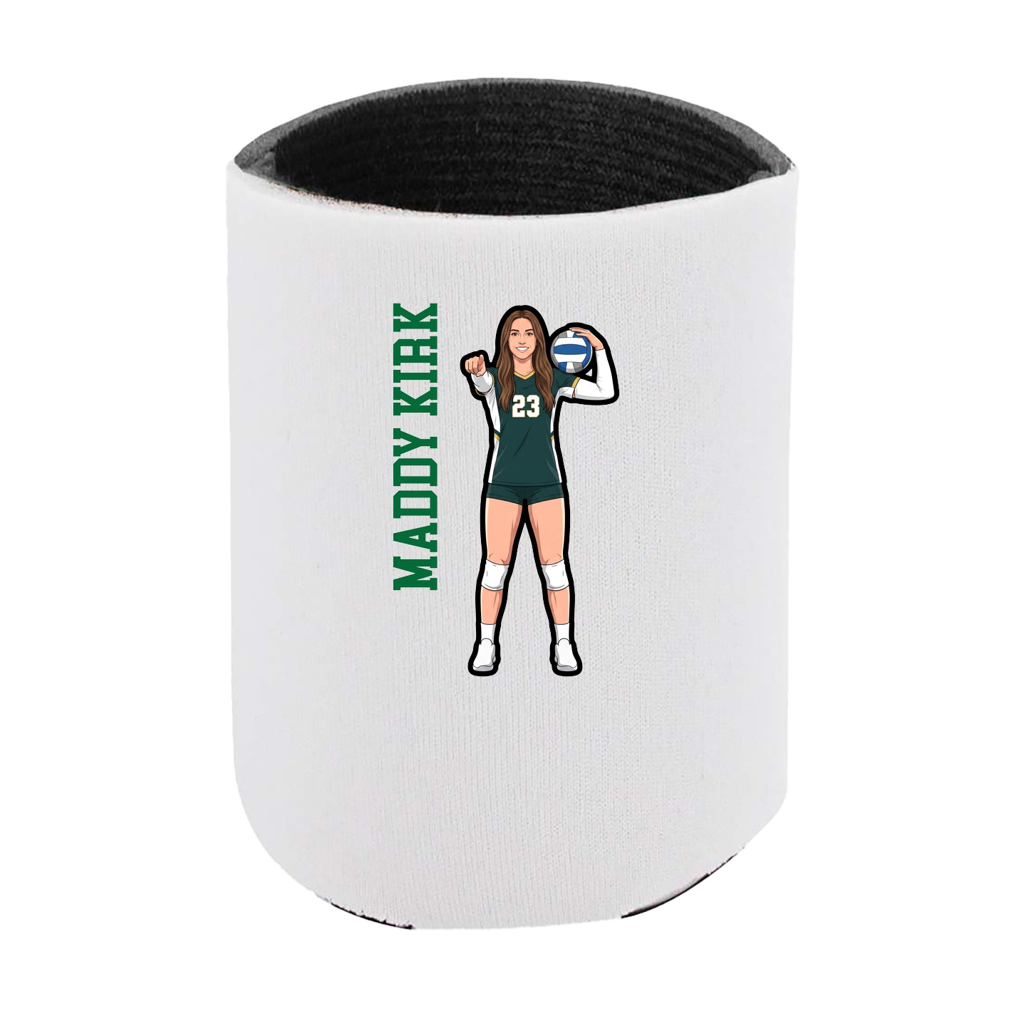 Can Holder — Name Vertical in White