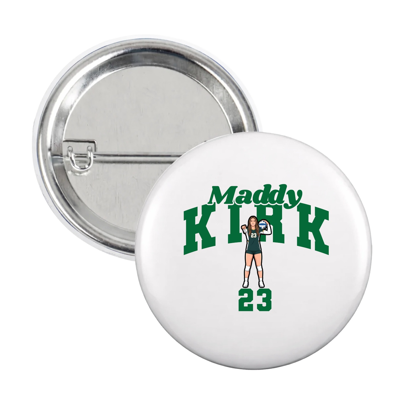 Game Day Button — Signature Arch in White