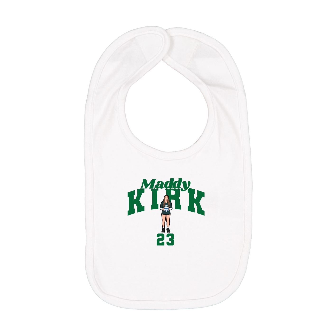 Infant Bib — Signature Arch in White