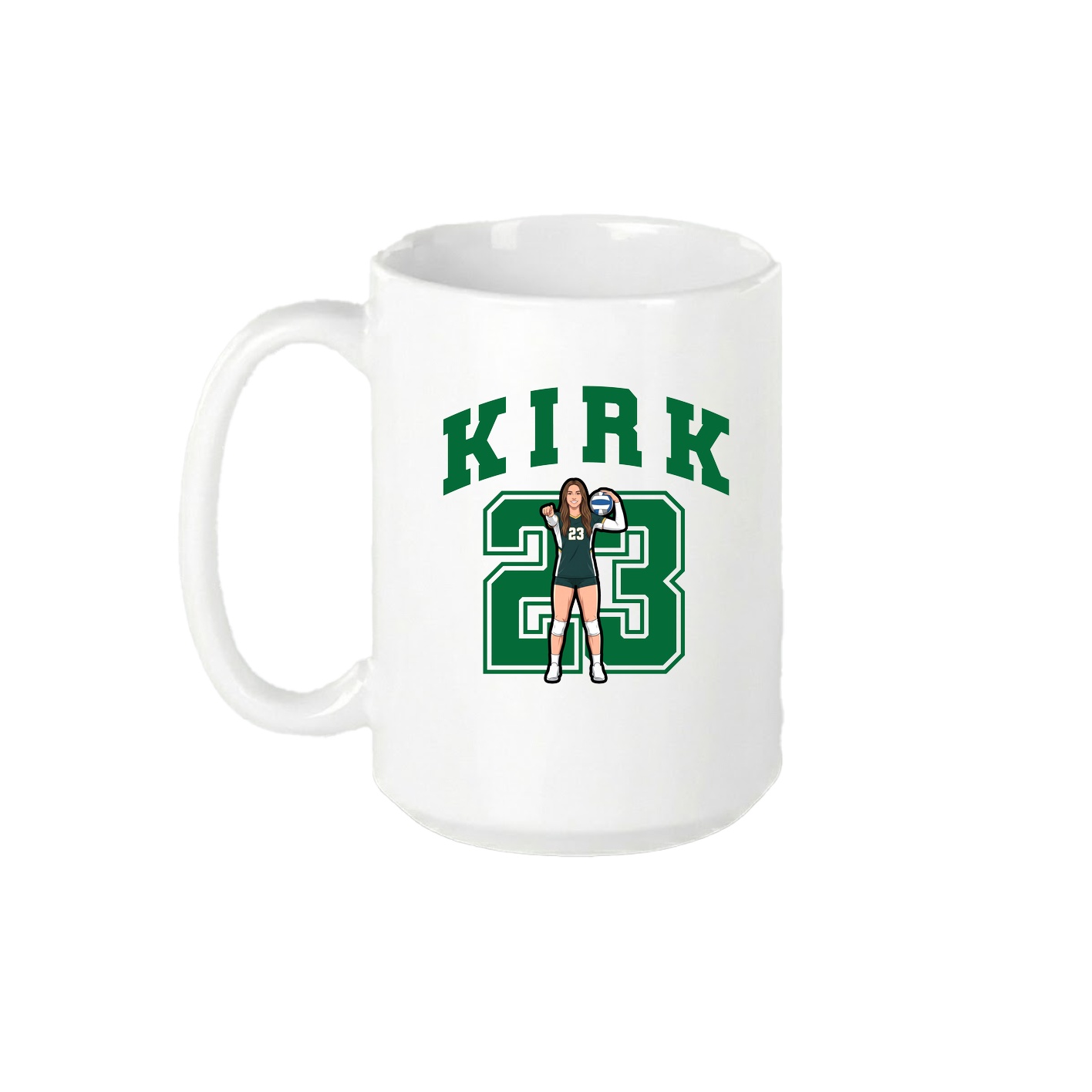 15oz Coffee Mug — Number in White