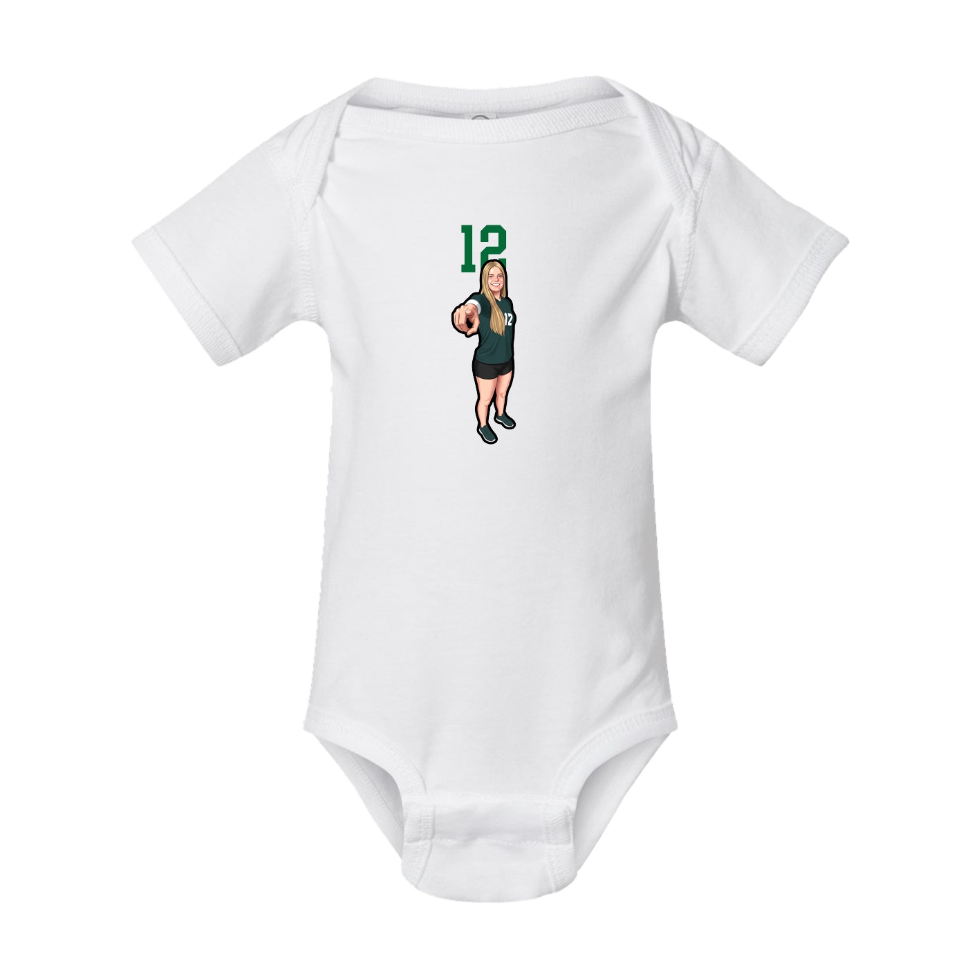 Baby Onesie — Number Top in White