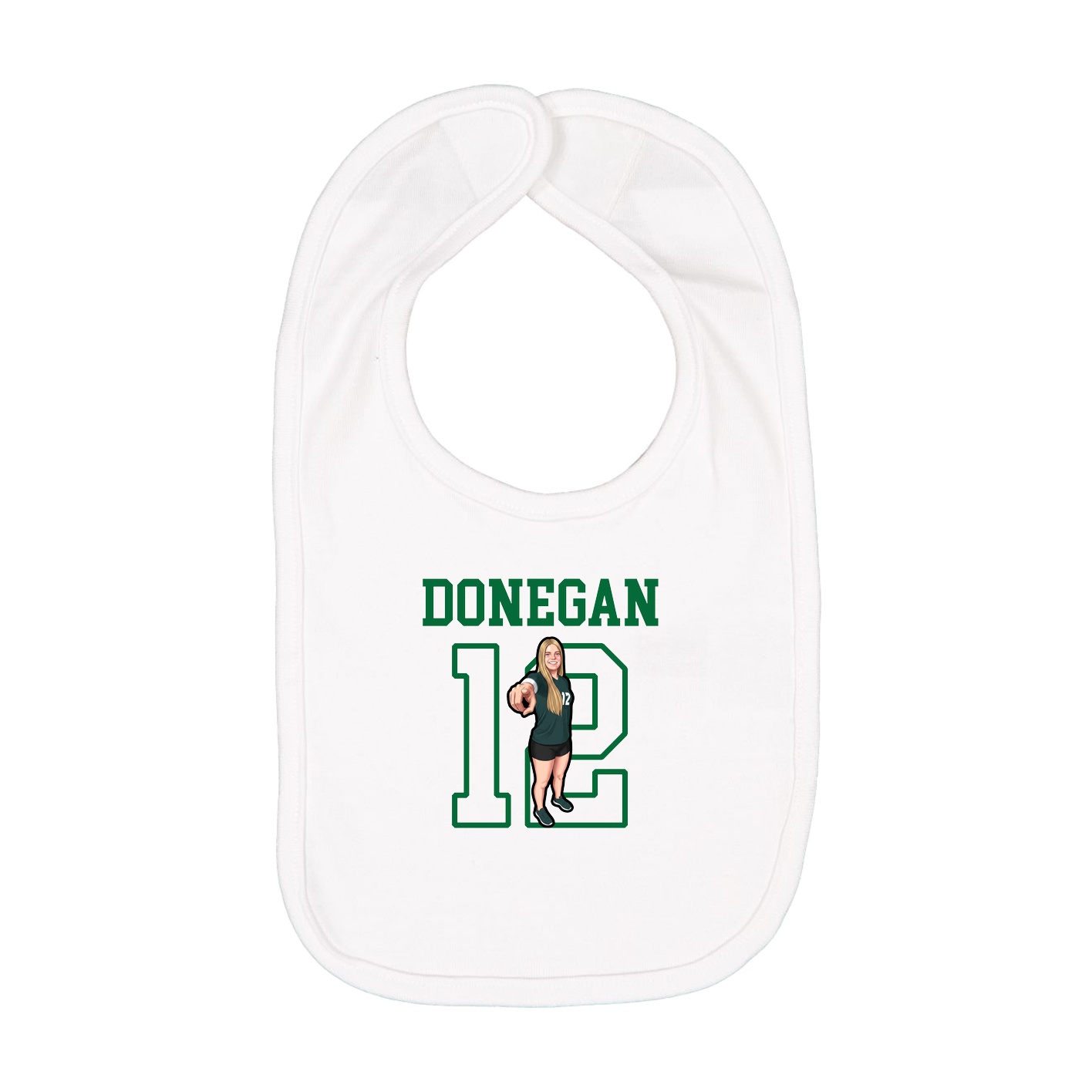 Infant Bib — Shirsey in White