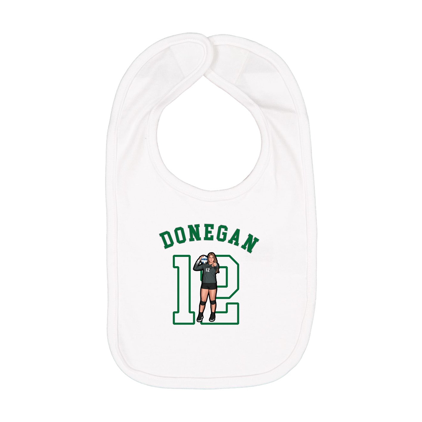 Infant Bib — Shirsey Arch in White