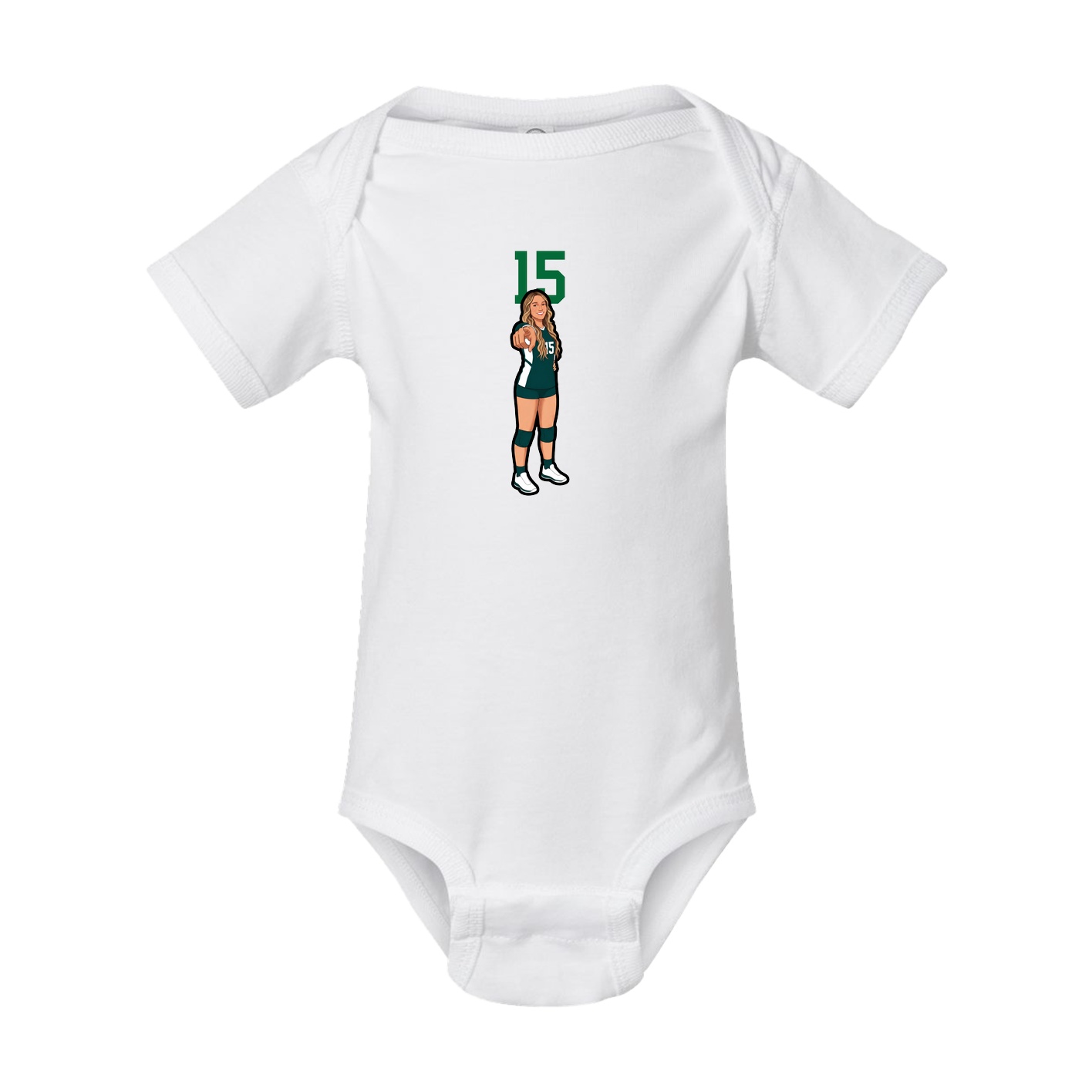 Baby Onesie — Number Top in White