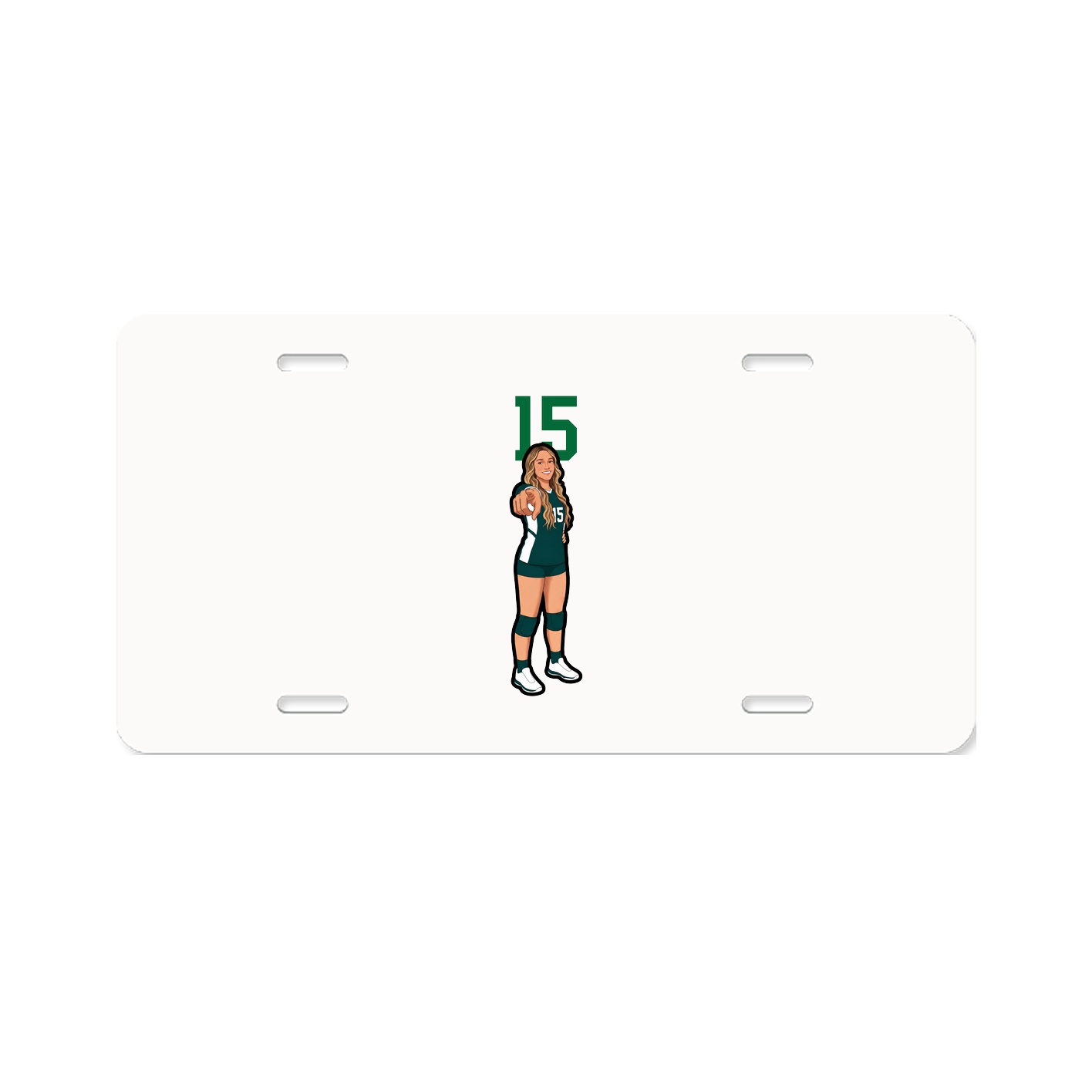 License Plate — Number Top in Classic
