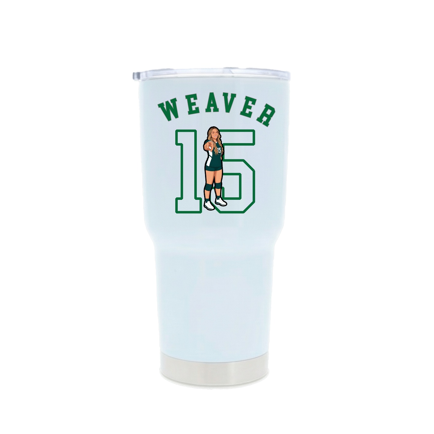 30oz Stainless Steel Tumbler — Shirsey Arch in White