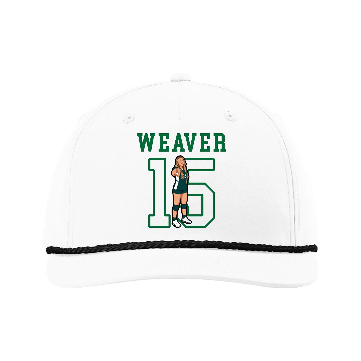 Five-Panel Classic Rope Cap — Shirsey in White