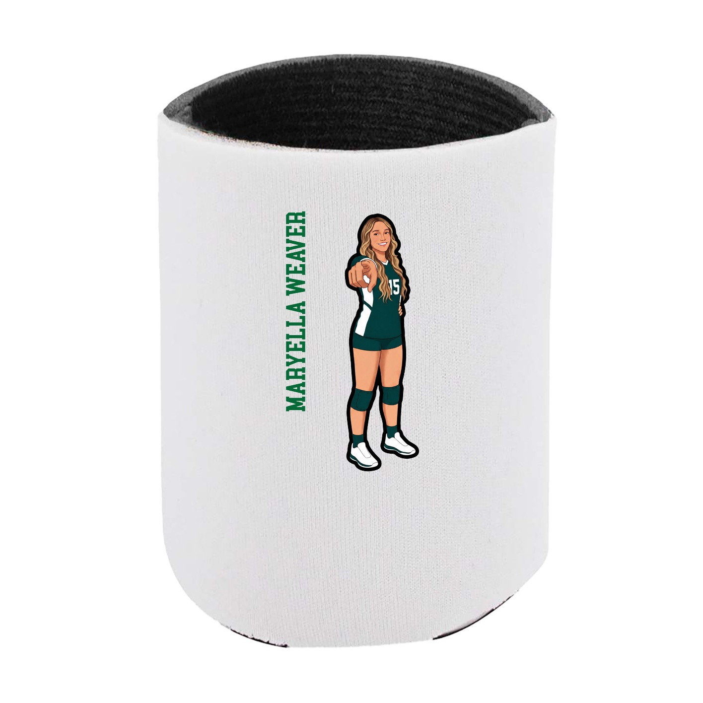 Can Holder — Name Vertical in White