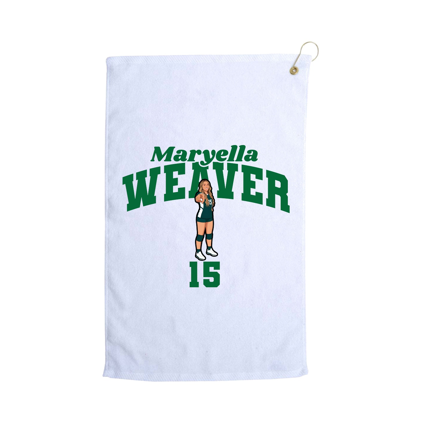 Golf Towel — Signature Arch in White