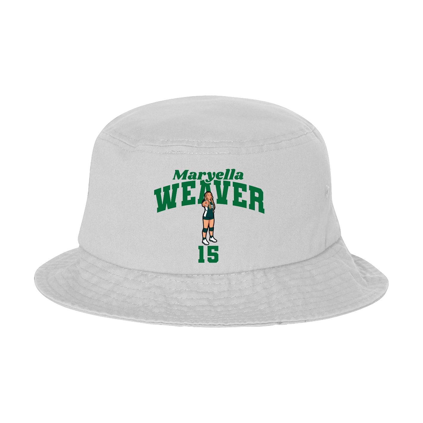 Bucket Cap — Signature Arch in White