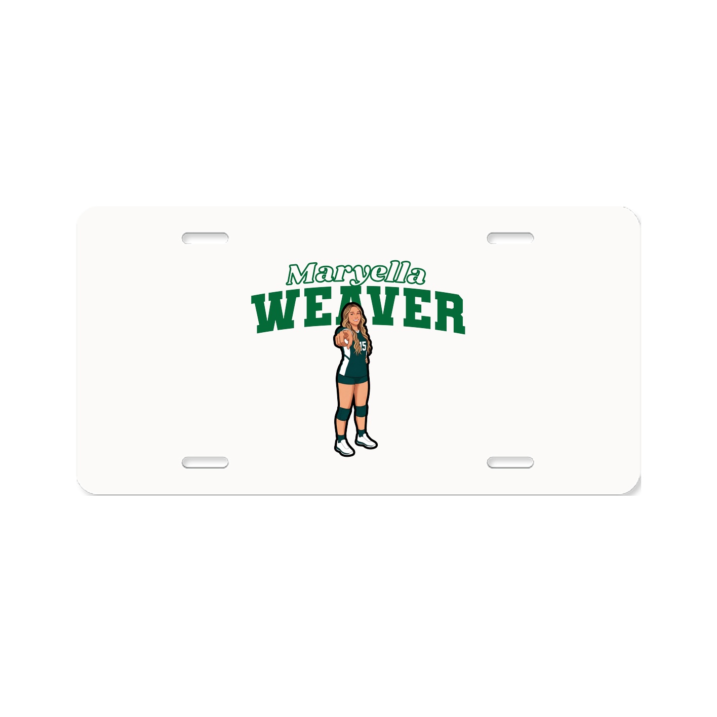 License Plate — Name Arch in Classic