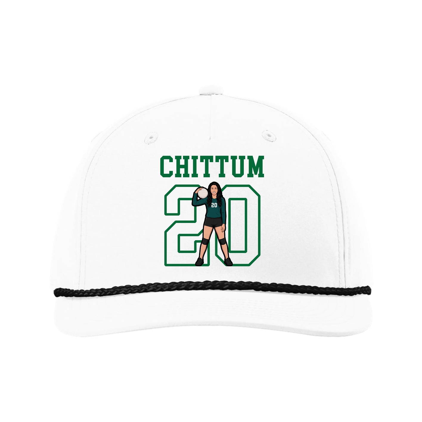 Five-Panel Classic Rope Cap — Shirsey in White