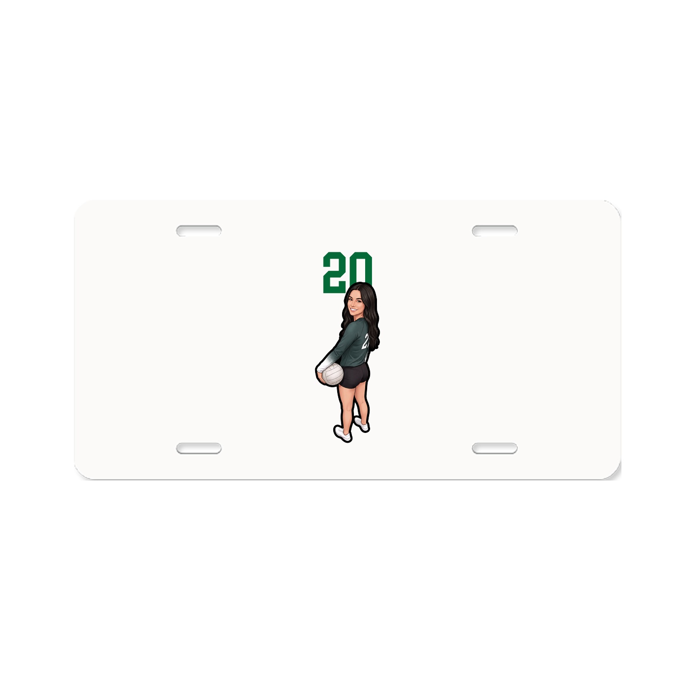 License Plate — Number Top in Classic