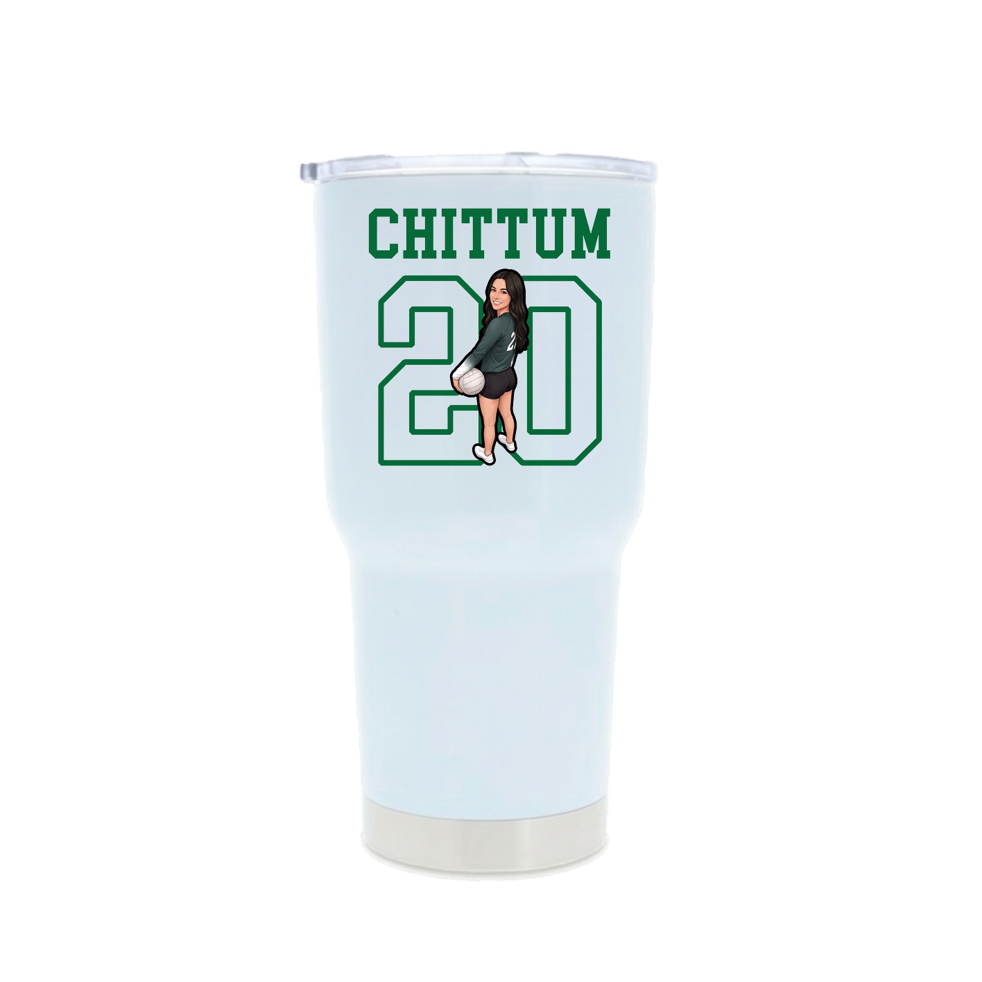 30oz Stainless Steel Tumbler — Shirsey in White