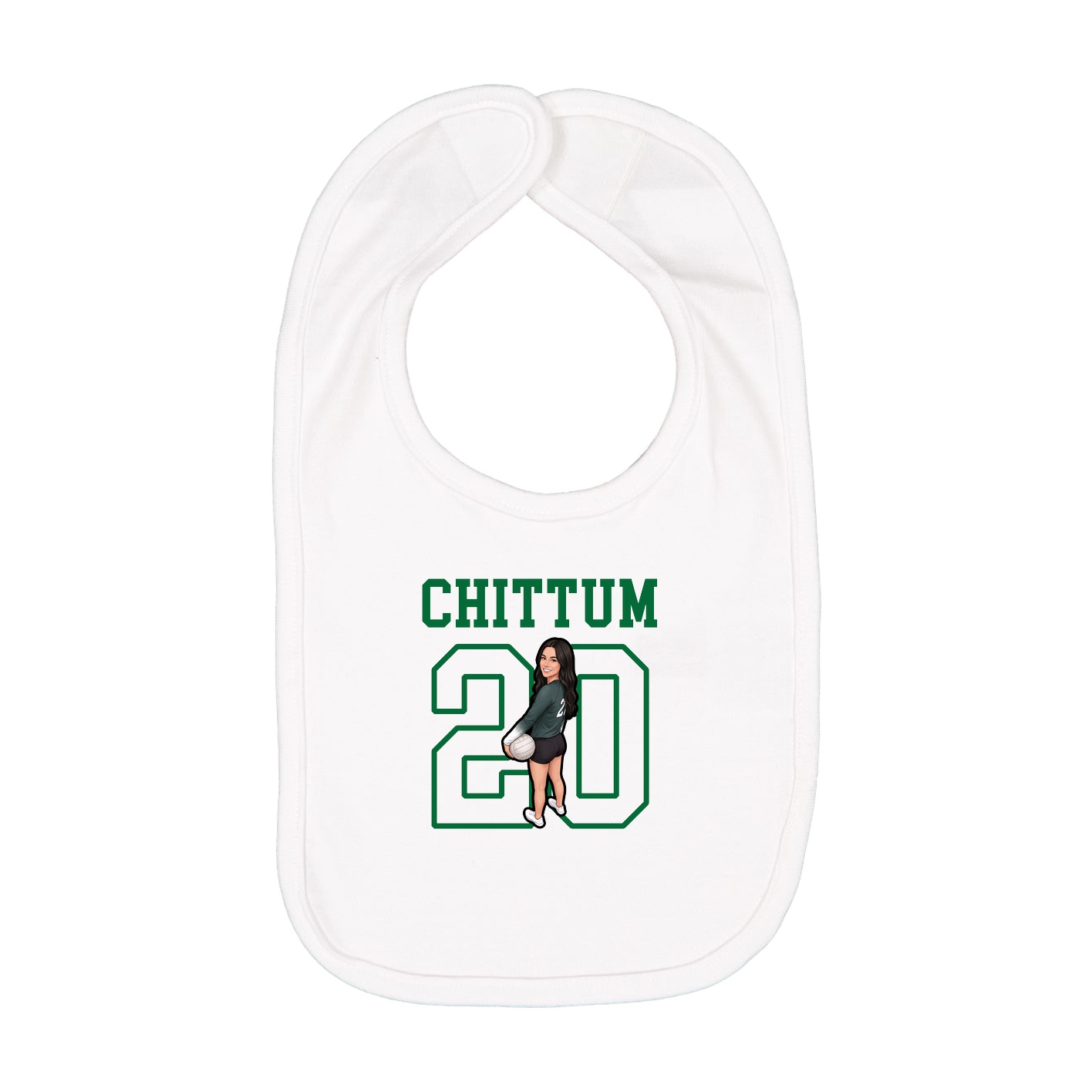 Infant Bib — Shirsey in White
