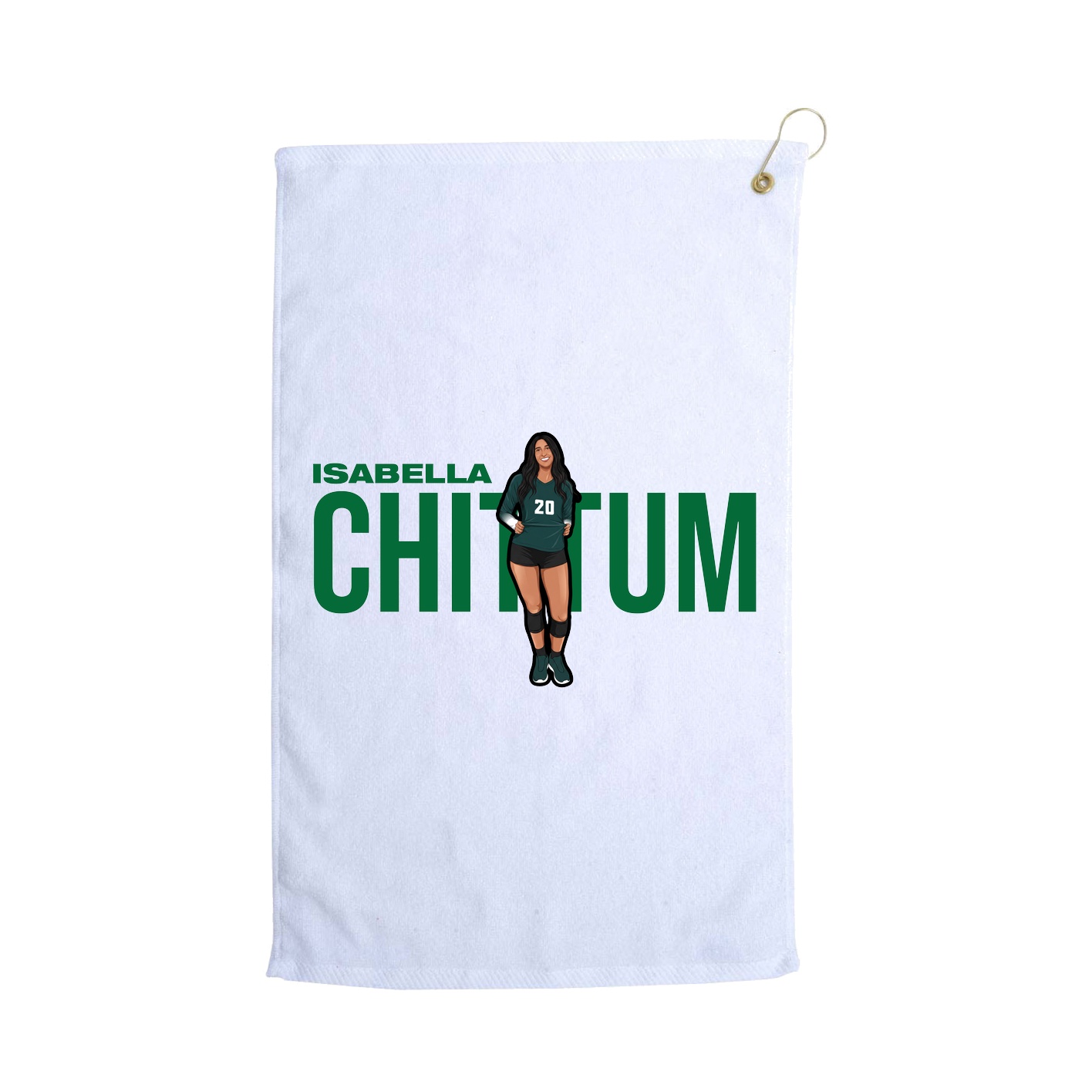 Golf Towel — Player Name in White