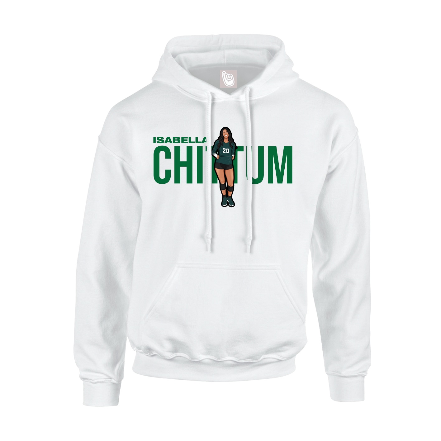 Hoodie — Player Name in White