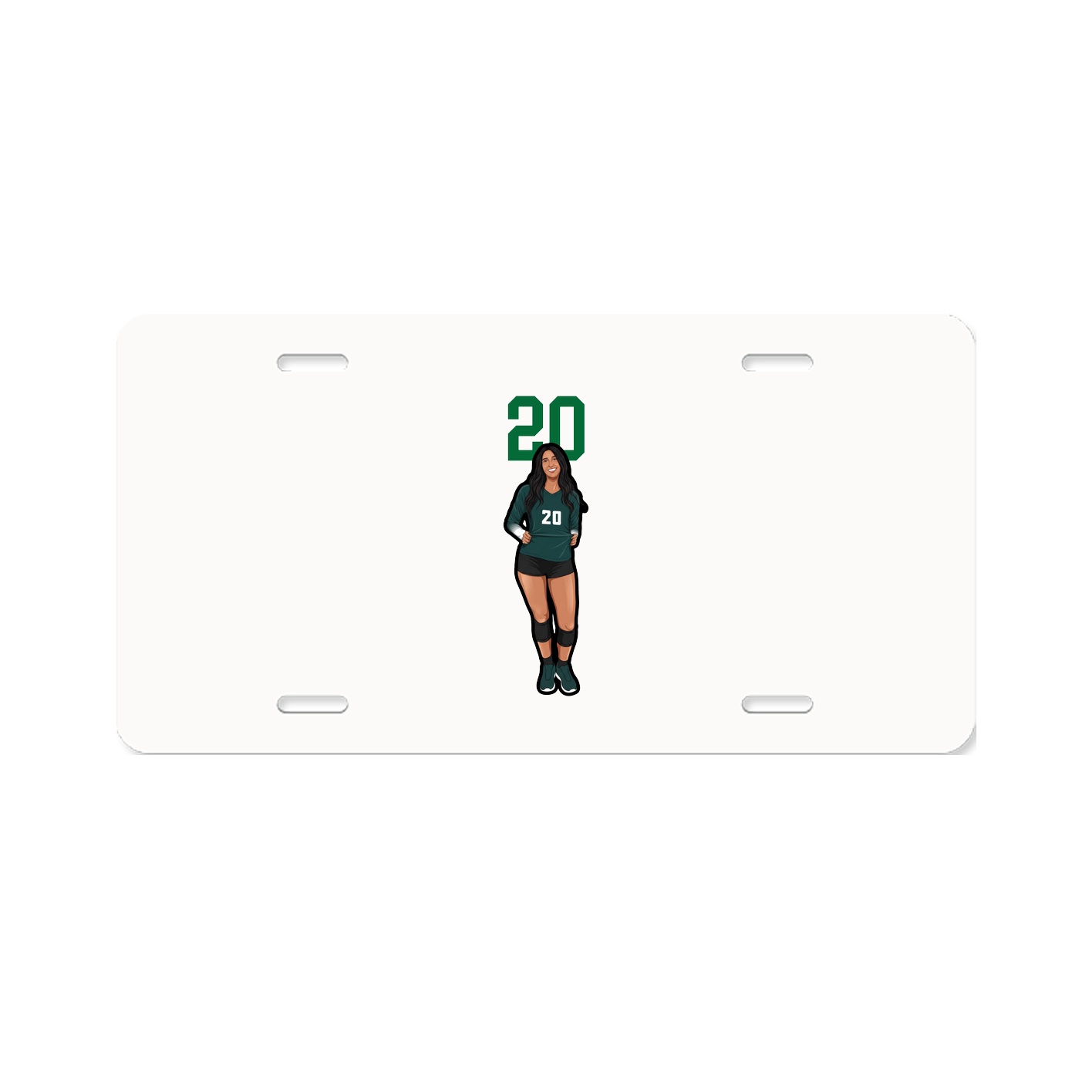 License Plate — Number Top in Classic