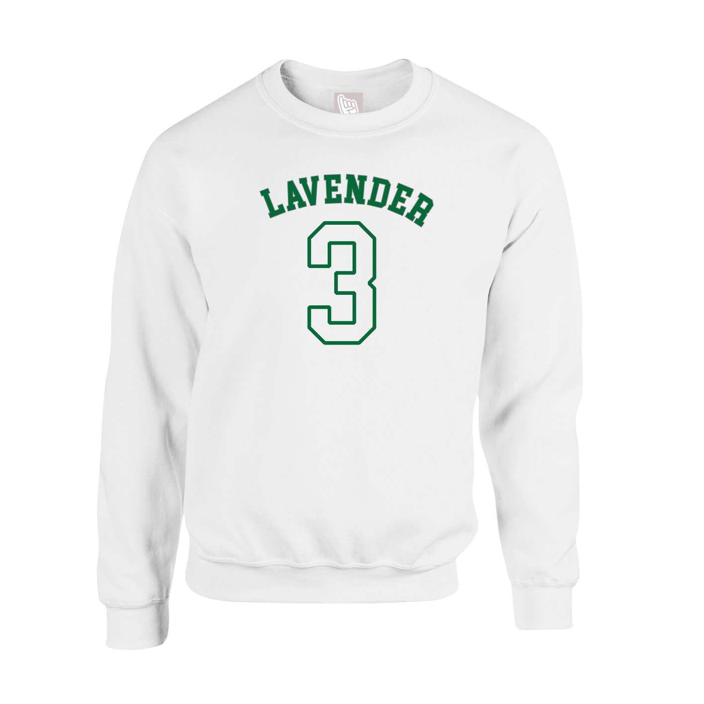 Fleece Crew — Shirsey Arch in White