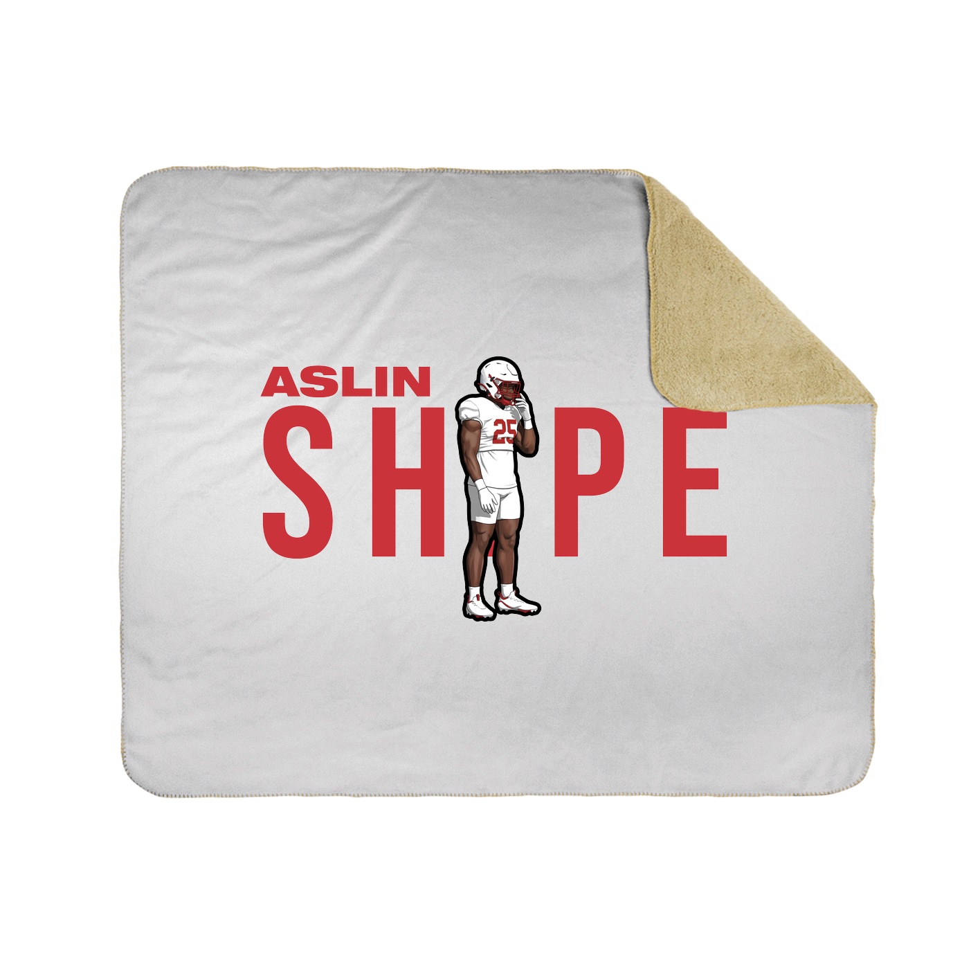 Throw Blanket — Player Name in White