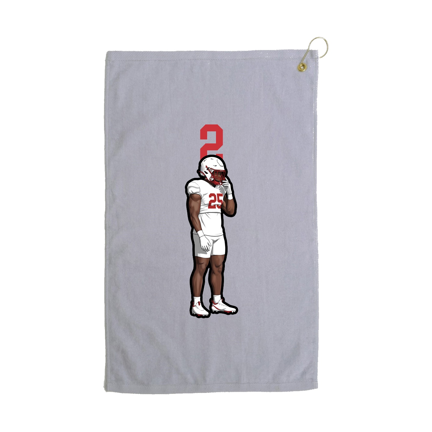 Golf Towel — Number Top in Grey