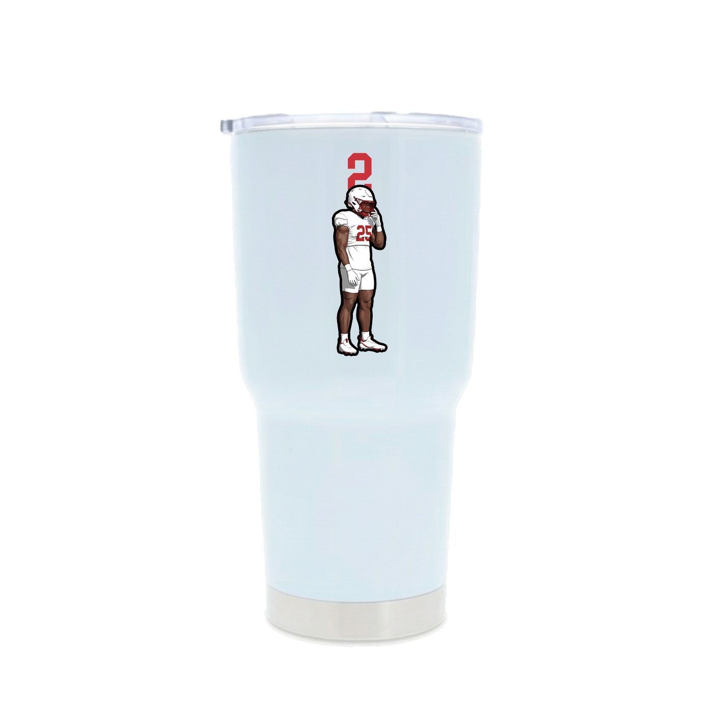 30oz Stainless Steel Tumbler — Number Top in White