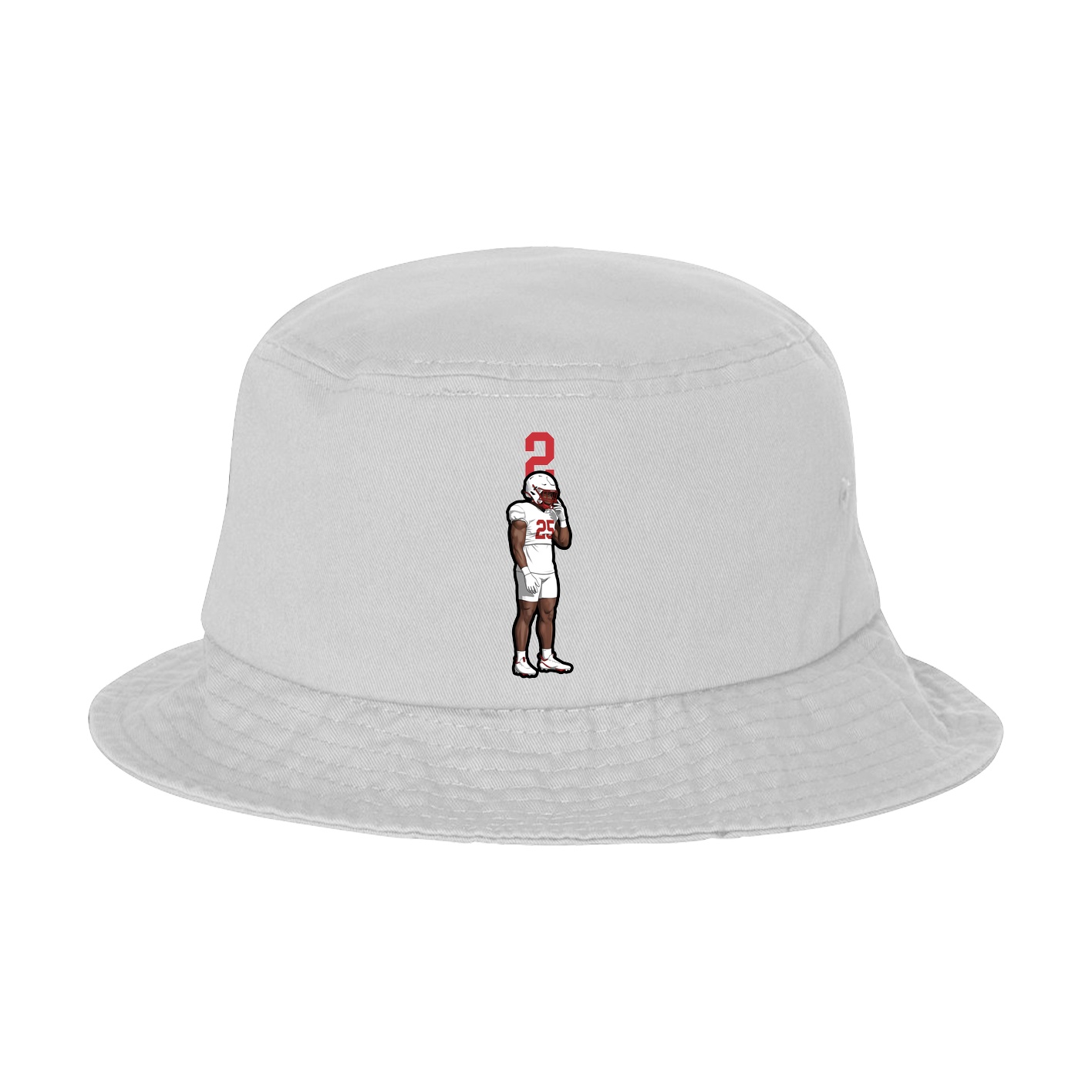 Bucket Cap — Number Top in White