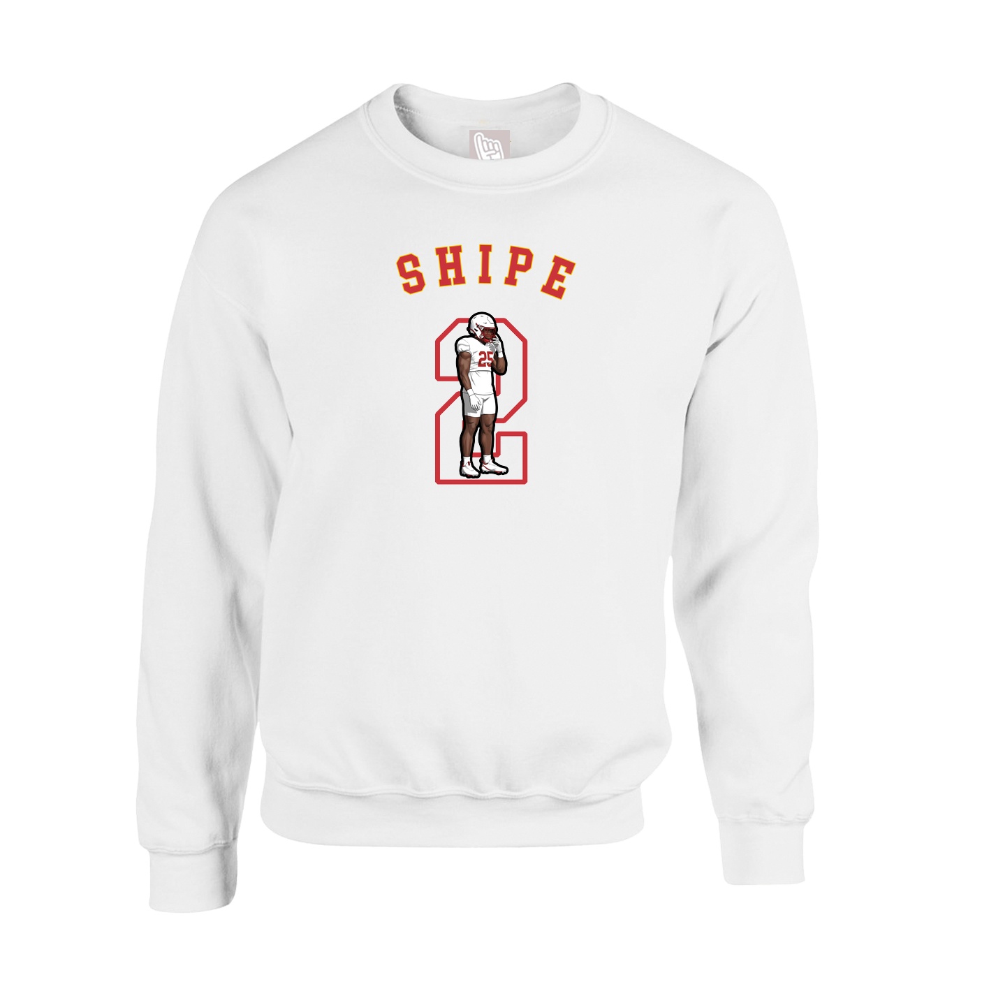 Fleece Crew — Shirsey Arch in White