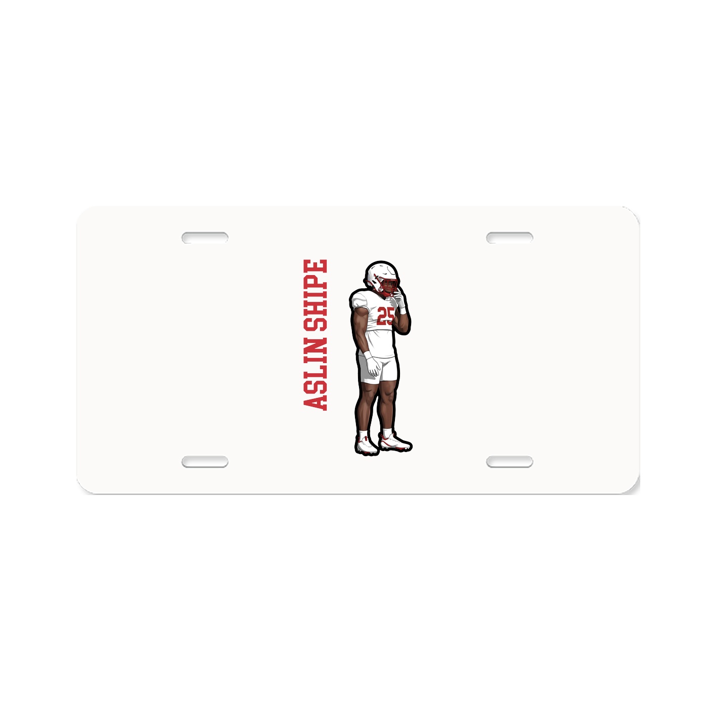 License Plate — Name Vertical in Classic