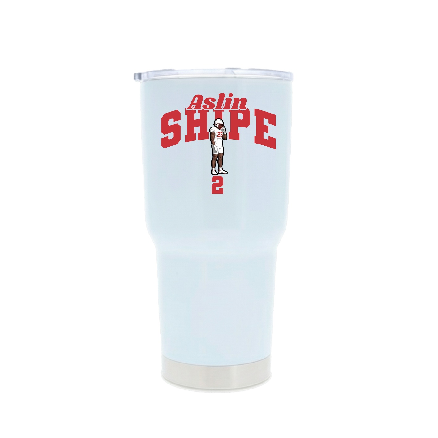 30oz Stainless Steel Tumbler — Signature Arch in White
