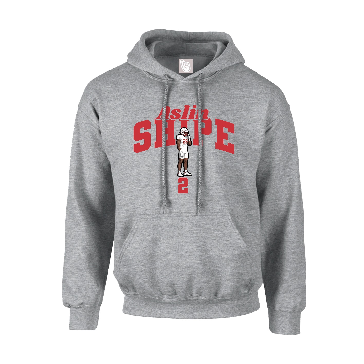 Youth Hoodie — Signature Arch in Grey