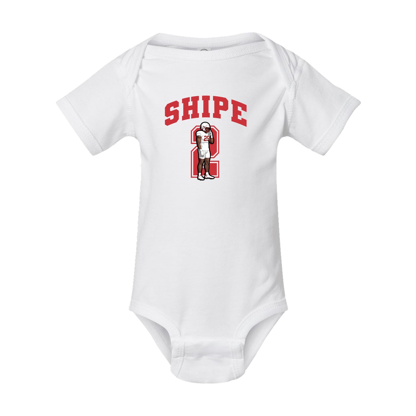 Baby Onesie — Number in White