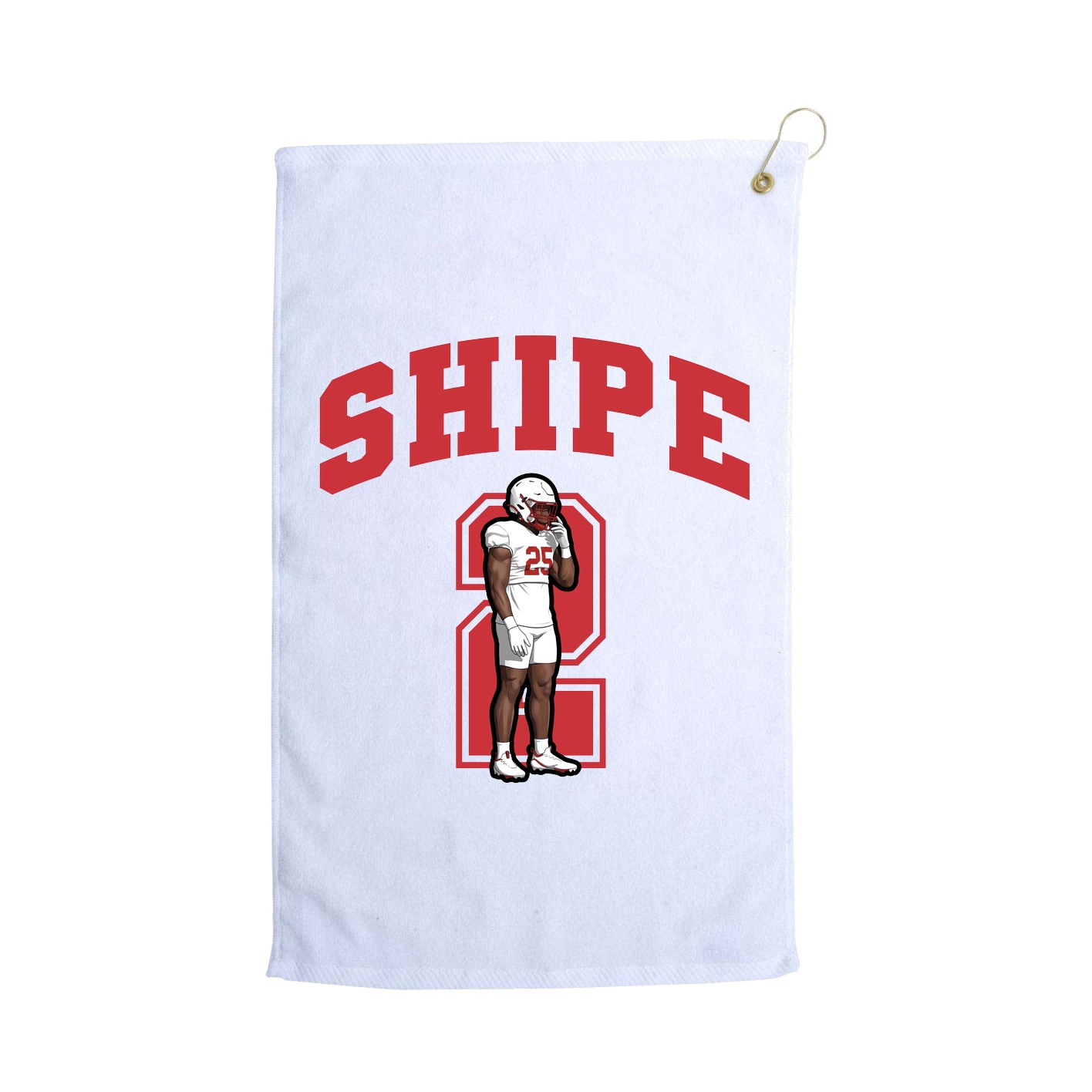 Golf Towel — Number in White