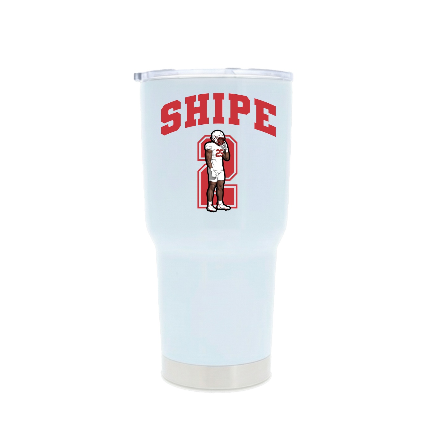30oz Stainless Steel Tumbler — Number in White