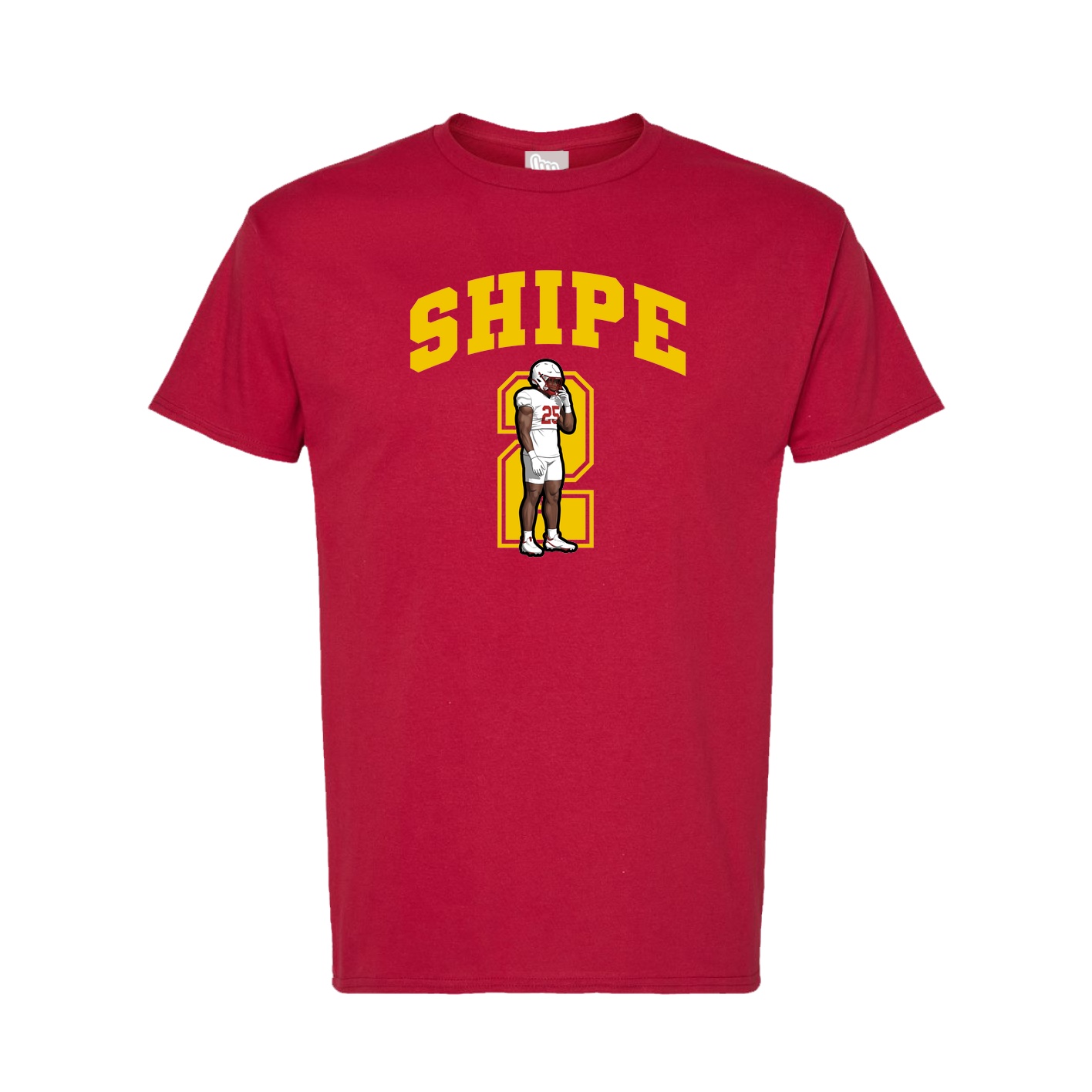 Tee — Number in Crimson