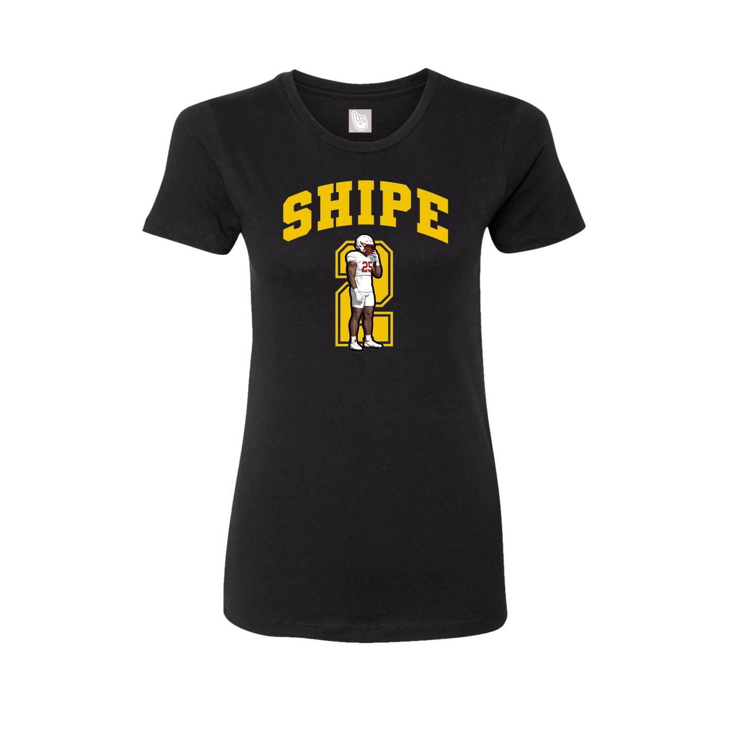 Womens Tee — Number in Black