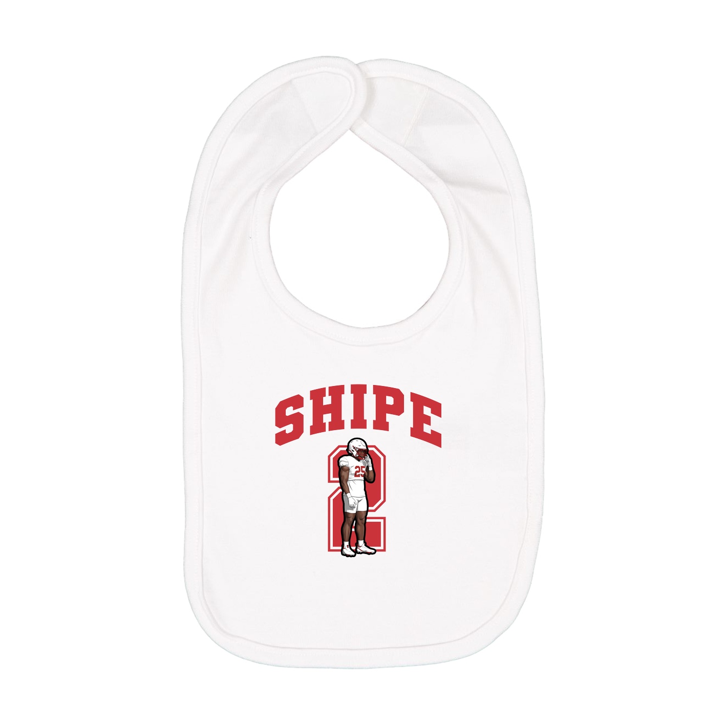 Infant Bib — Number in White