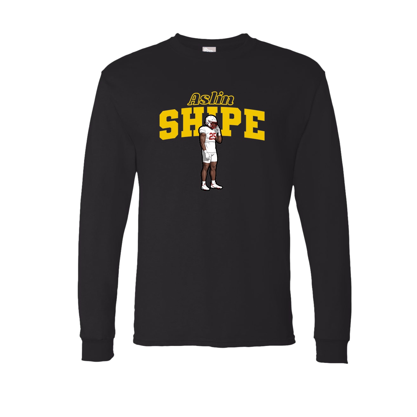 Long Sleeve Tee — Name Arch in Black