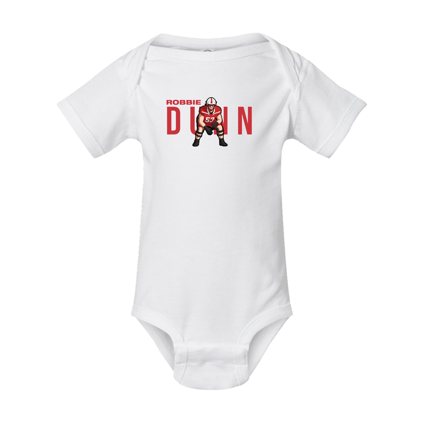 Baby Onesie — Player Name in White