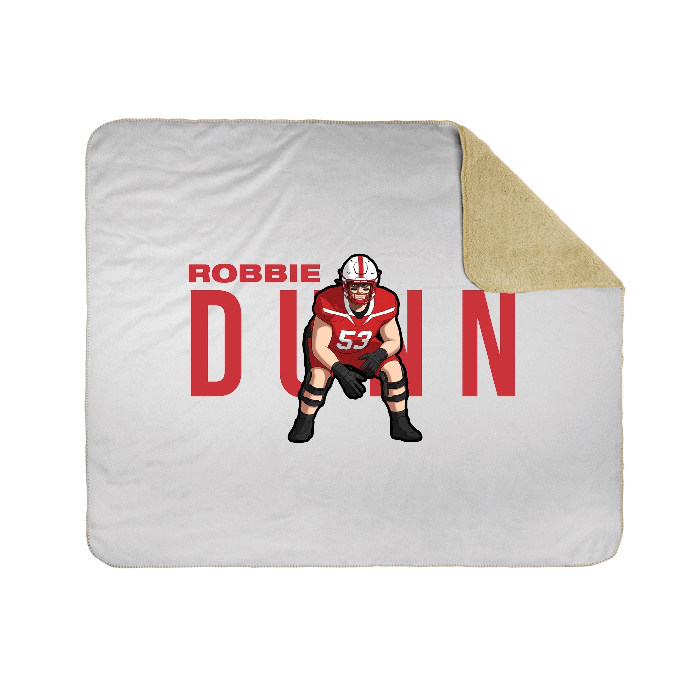 Throw Blanket — Player Name in White
