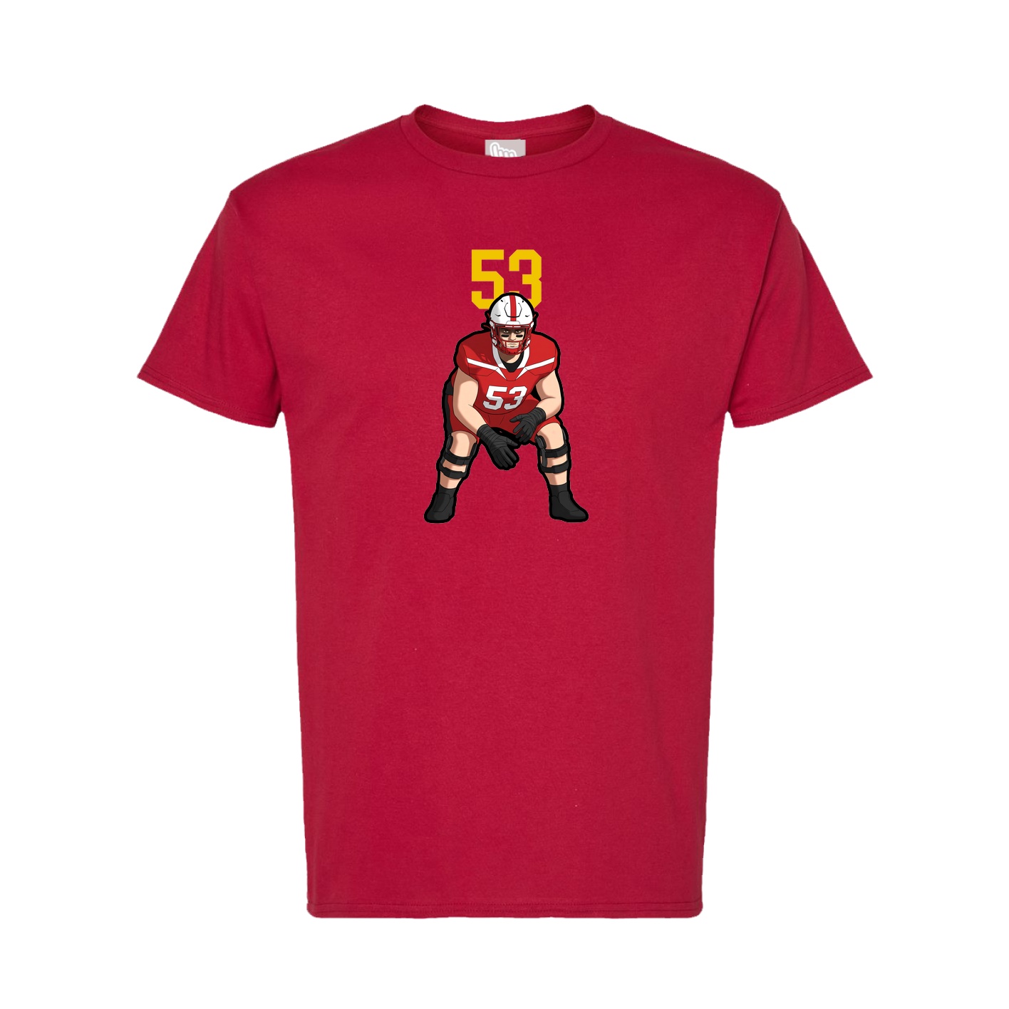 Tee — Number Top in Crimson