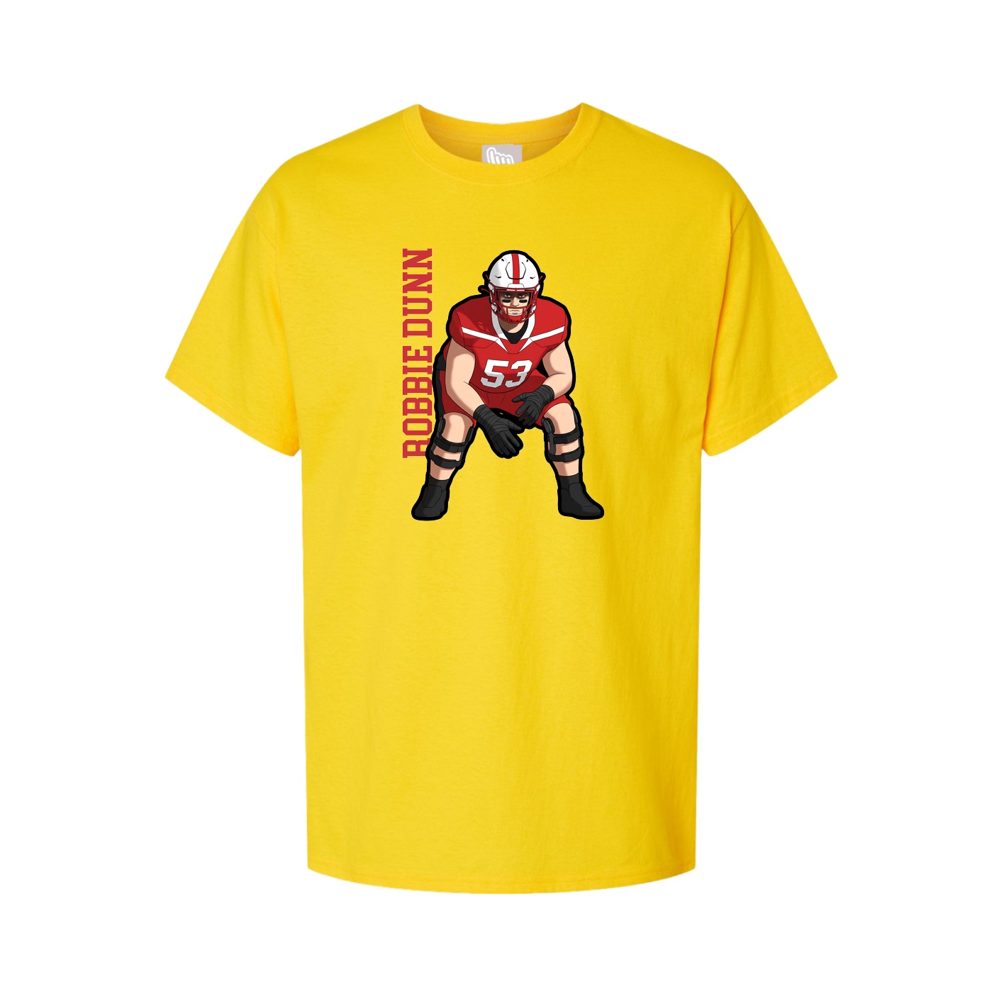 Youth Tee — Name Vertical in Gold